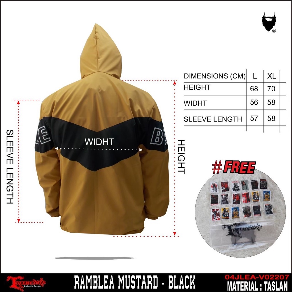 TURUN HARGA ! Ramblea Jaket Outdoor Hoodie Pria Treebeard / Jaket Anti Air / Jaket Gunung / Jaket Motor