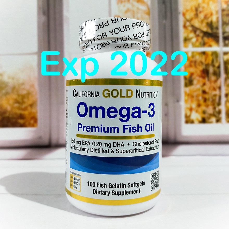 California Gold Nutrition Omega 3 Premium Fish Oil 100 fish softgels ...