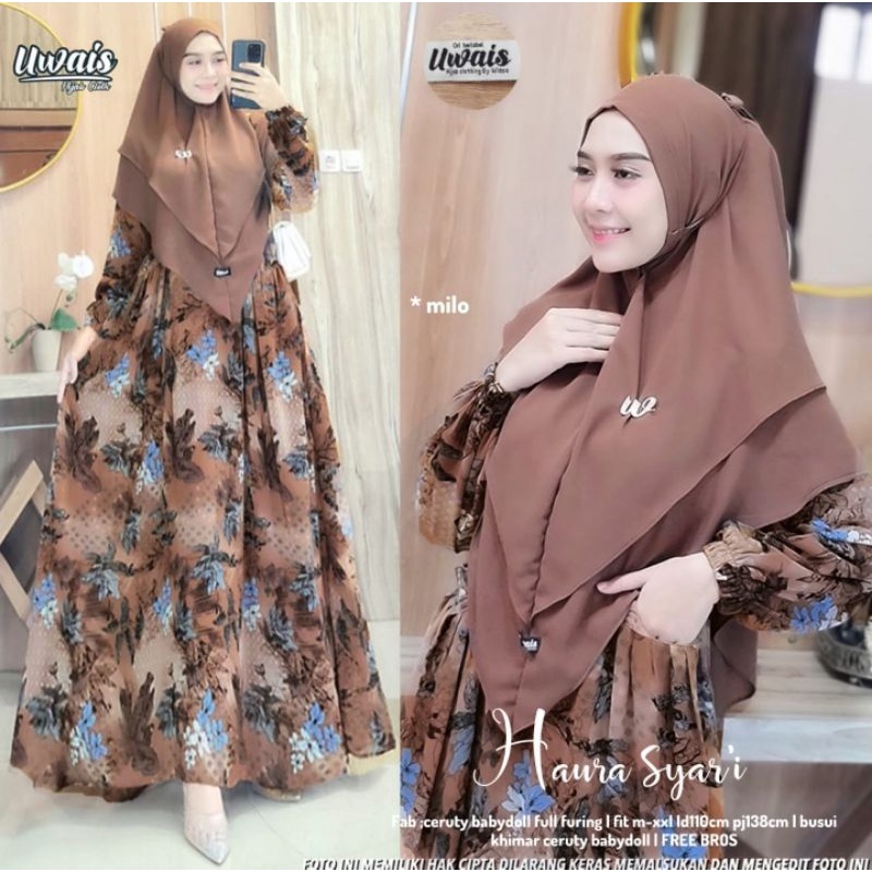 [ Ready ] Haura Dress By Uwais hijab clothing
