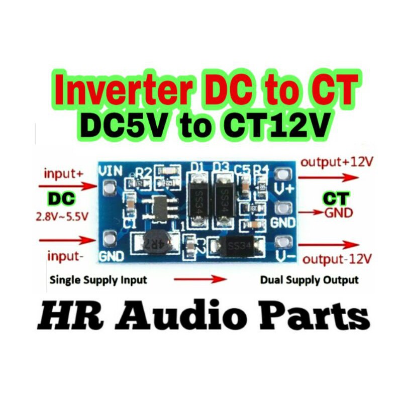 Modul Inverter DC5V to CT12V Converter DC to CT Preamp Tone Control ct