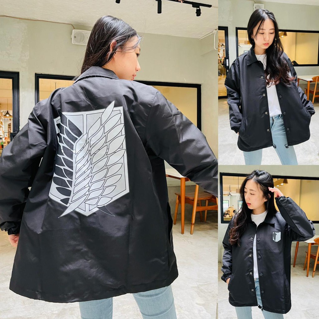 Waterproof Coach SNK Jacket Attack On Titan Anime Manga Premium