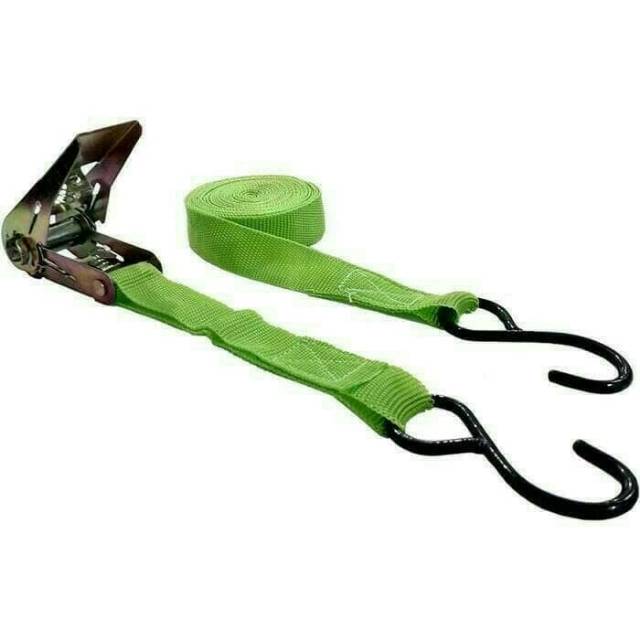 TALI PENGIKAT BARANG DI MOTOR RATCHET TIE DOWN RACHET TIE DOWN 1&quot; X 5 MTR NANKAI