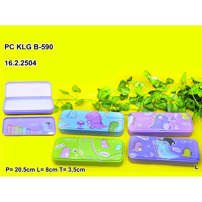 

Tempat Pensil Kotak Pensil Case Kaleng Dinosaurus 2susun B-590