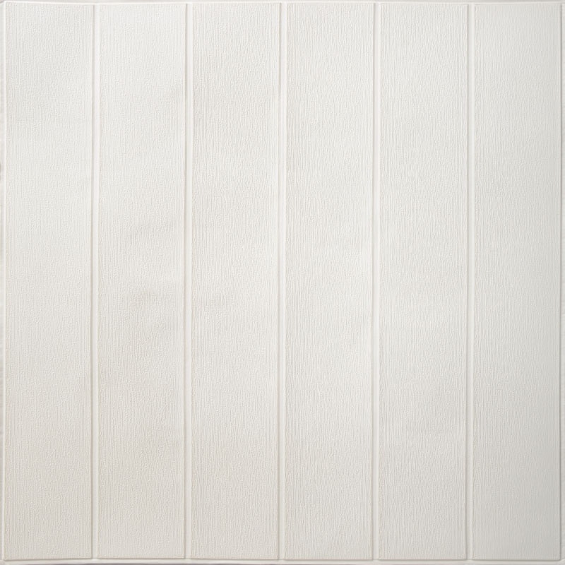 PROMO!!! Wallpaper Sticker Dinding / Wallfoam Stiker foam 3D Dekorasi Rumah Motif kayu Premium High Quality MURAH-putih