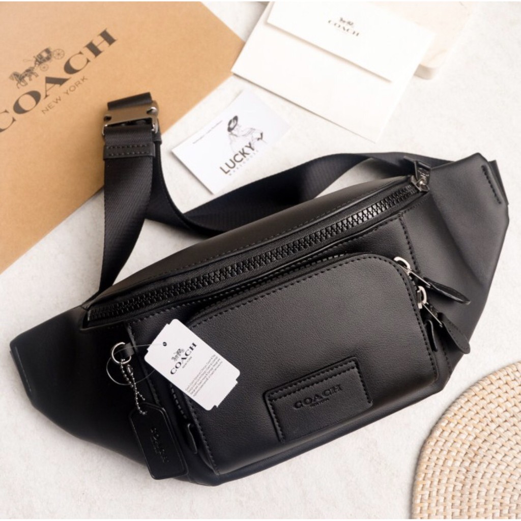 Coach Track Belt Bag In Black - ORIGINAL 100%
