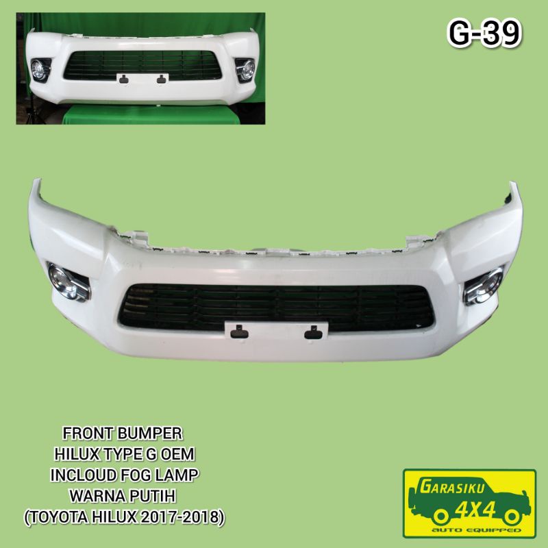Jual BUMPER DEPAN TOYOTA HILUX REVO TYPE G ORIGINAL INCLUDE FOG LAMP Shopee Indonesia