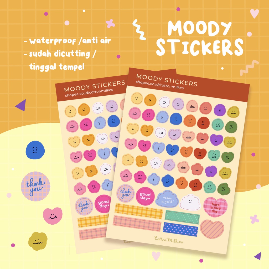 

STICKER SMILE SMILEY EMOTE EMOTICON - WATERPROOF ANTI AIR JURNAL LABEL