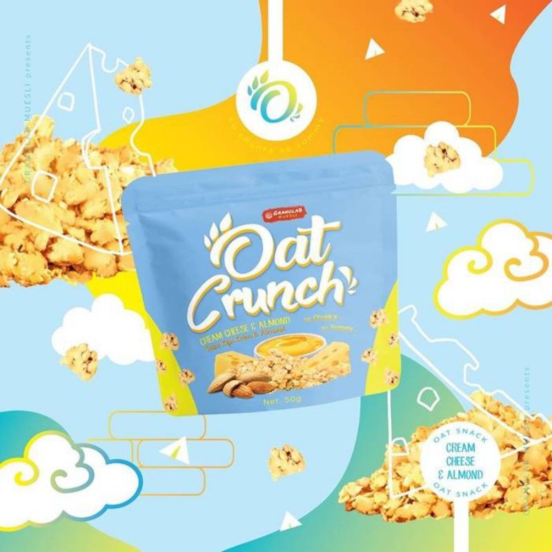

Snack Oat Crunch Cream Cheese & Almond / cemilan/sarapan.