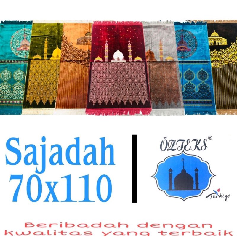 BISA COD Sejadah TURKI Ukuran 70x110 COCOk untk oleh haji/umro