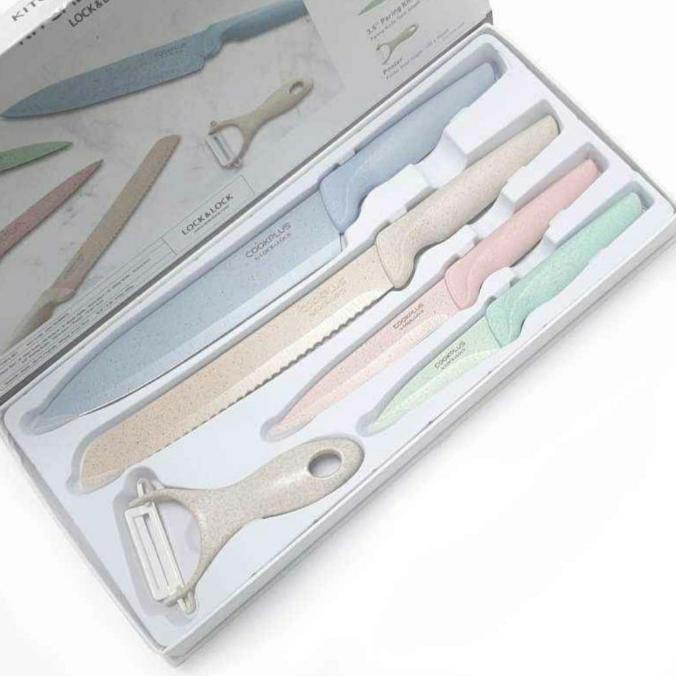 pisau set lock n lock/pisau lock n lock 6pcs/pisau dapur/pisau roti Fast Response