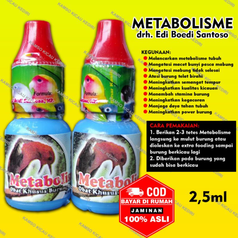 METABOLISME 2,5 ml  + METABOLISME ASLI + METABOLISME DR EDI+ METABOLISME BIRU+ METABOLISME ORIGINAL 