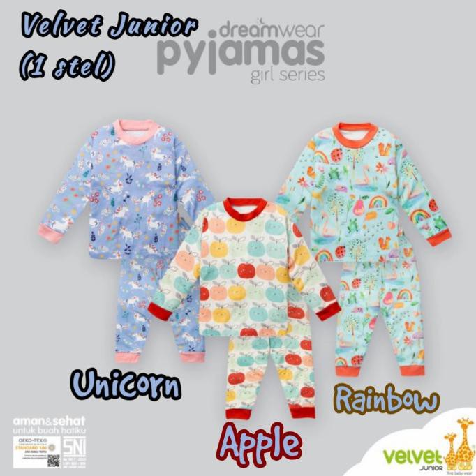VELVET JUNIOR (1STEL) CHEERFUL DREAMWEAR GIRL SIZE 2-10 - RAINBOW, 2 2307