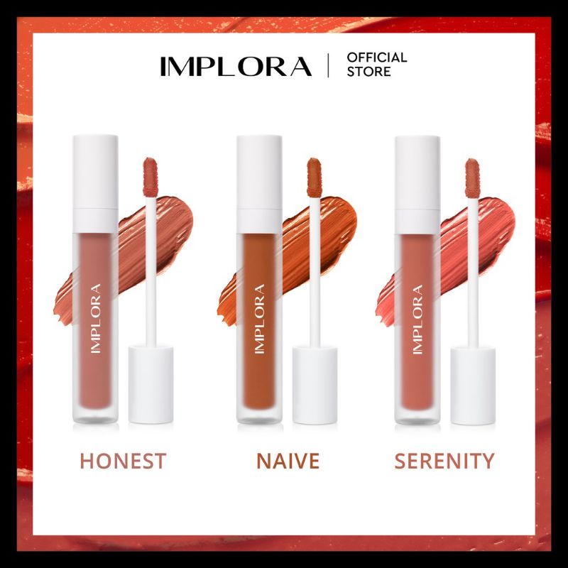 Implora Lip Velvet lipcream lip cream lipmatte lip matte lipmate lipmate lipstik lipstick cair matte