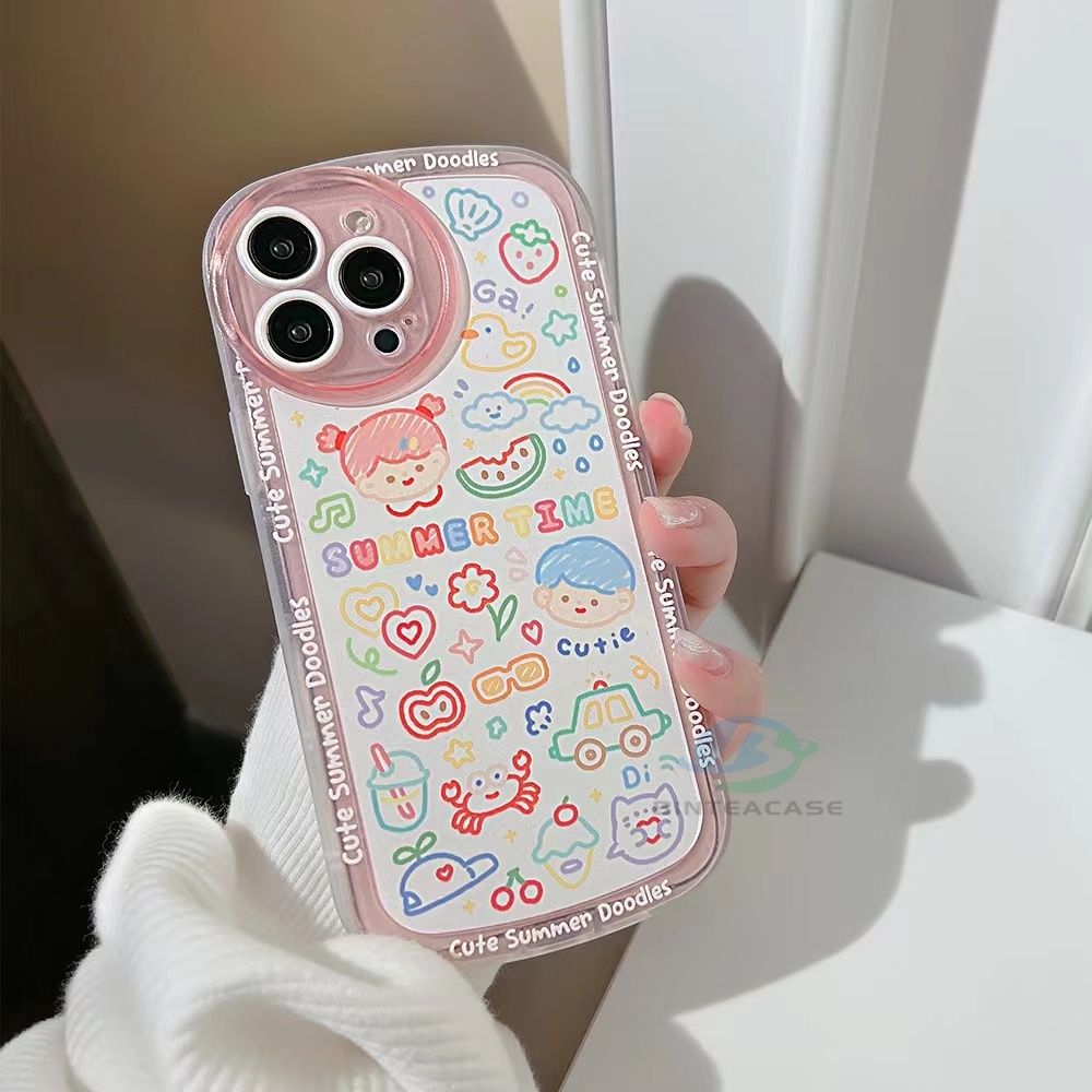 Casing TPU OPPO A78 Reno 8T 4G A57 2022 A15 A16 A16K A54 A53 A12 A5S A7 A3S A31 A52 A83 A94 A37 A1K 5F F1S Motif Graffiti