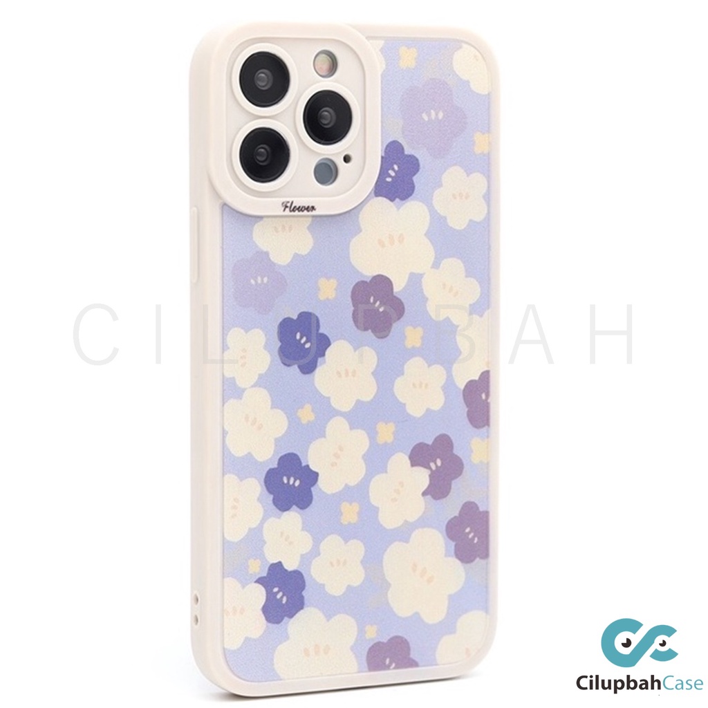 Soft Case Blue Flowers Full Lens Cover For iPhone 7 8 SE 7+ 8+ X XR XS 11 12 13 Mini Pro Max