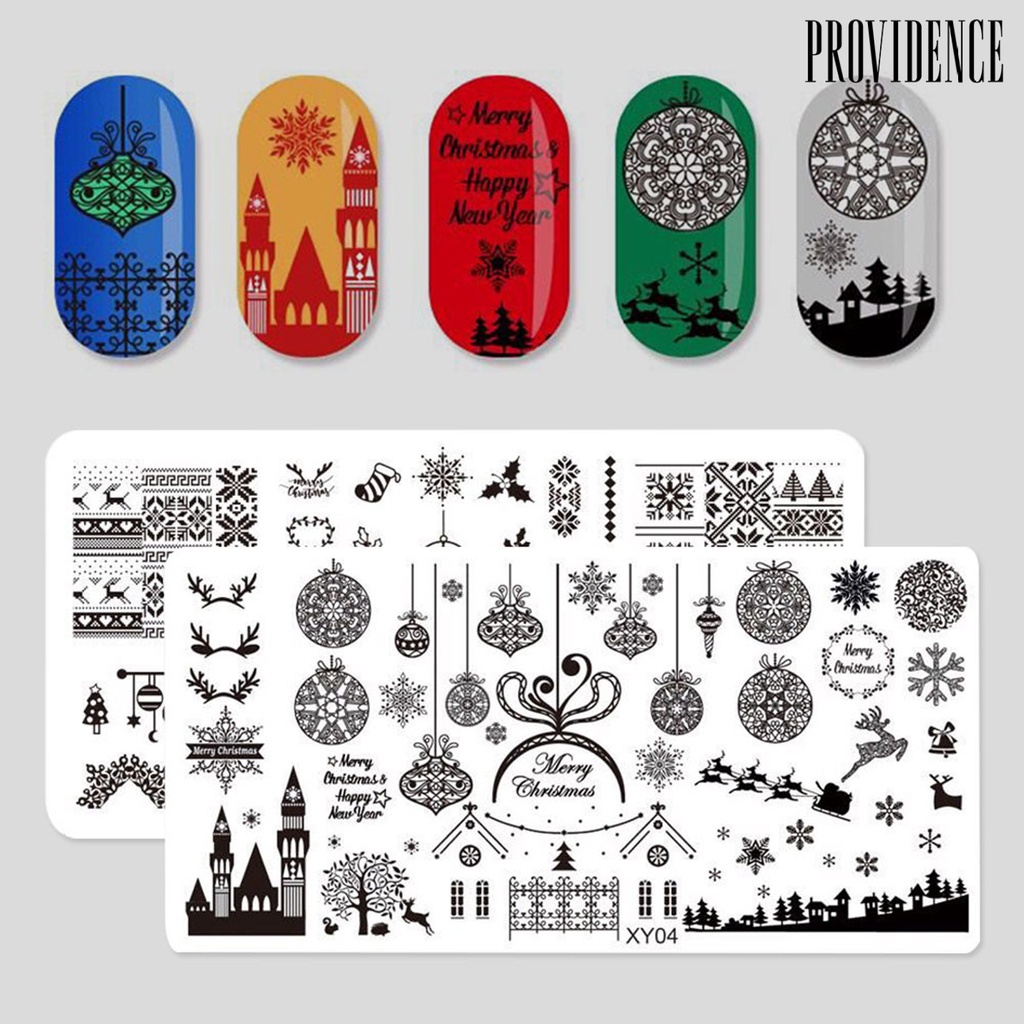 Providence Plat Stempel Kuku Diy Tema Natal Bahan Stainless Steel Untuk Nail Art / Manicure