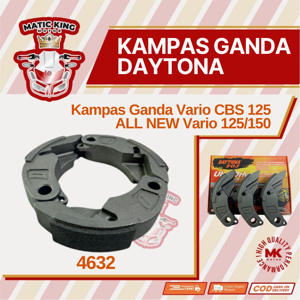 Kampas Ganda Kopling Vario 125 150 160 Fi ESP Techno NEW Daytona HiCARBON KEVLAR  4632