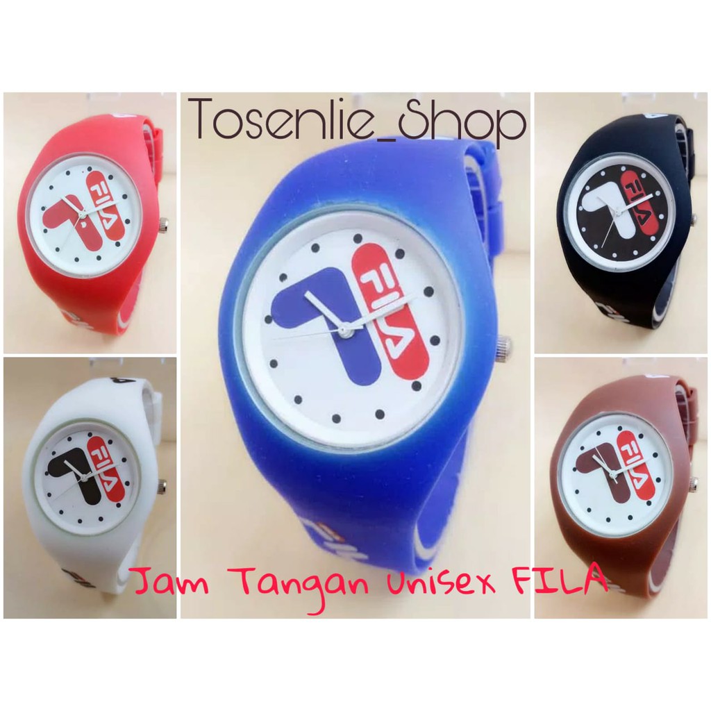 JAM TANGAN RUBEER FILA - JAM TANGAN FILA MODEL KARET