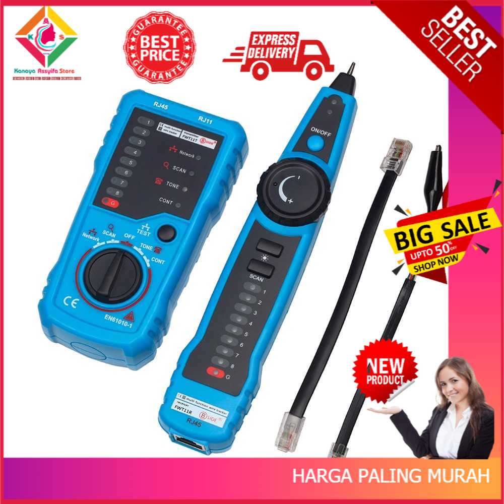 BSIDE Tracker Tester Kabel Jaringan RJ45 RJ11 CAT5 CAT6 - FWT11