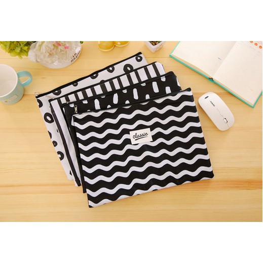 

SALE!!! TERLARIS!!! Map A4 Kain Black n White TERBARU