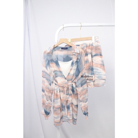 MDLV ~ 6552 CIRRUS TIE DYE SET (3IN1) / STELAN KOREA KEKINIAN / SET WANITA / FASHION IMPORT WANITA