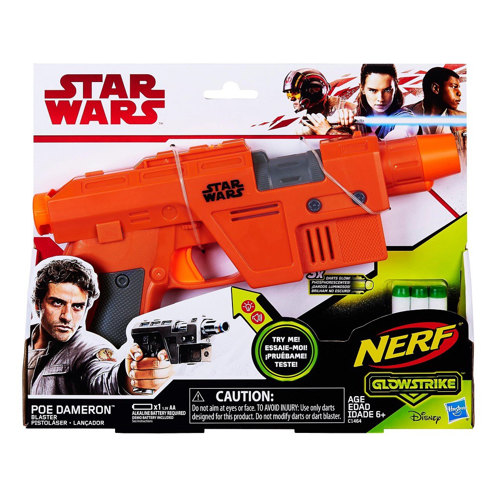 Hasbro Nerf Poe Dameron Star Wars Glow Strike