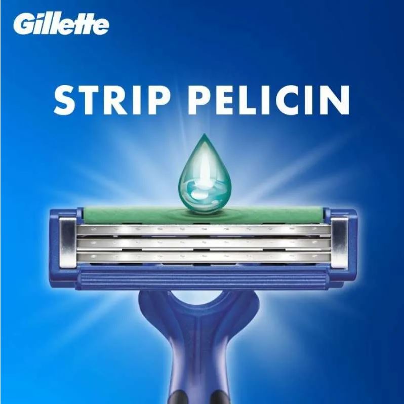 Alat Cukur Pria Gillette Blue 3 Flexi Biru isi 6