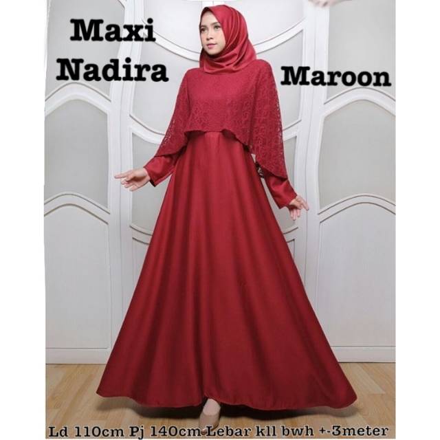 GAMIS MAXI NADIRA // GAMIS PESTA // FASHION MUSLIM