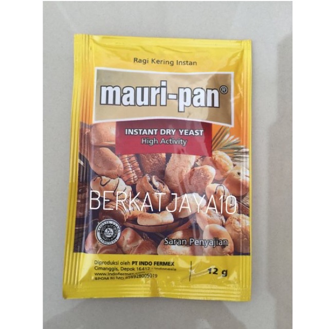 Mauripan Mauri-pan SACHET Ragi Kering Instan 12 Gram