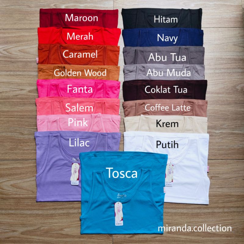 Tanktop Miranda Tali Lebar / Tank Top Miranda / Singlet Wanita Jumbo (XXL) Bahan Rayon Grade A-8