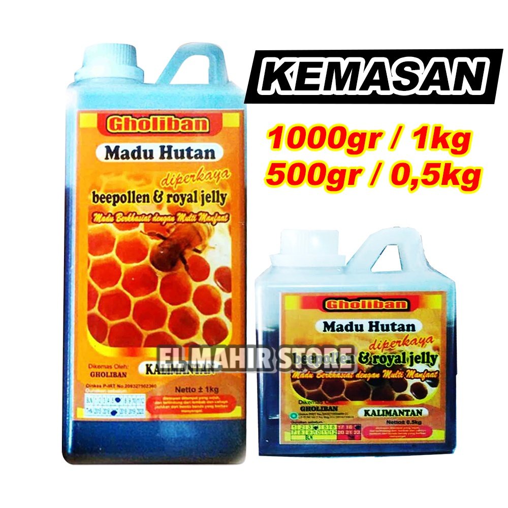 

Madu Hutan Kalimantan Gholiban Bee Pollen Dan Royal Jelly 1kg & 500gr