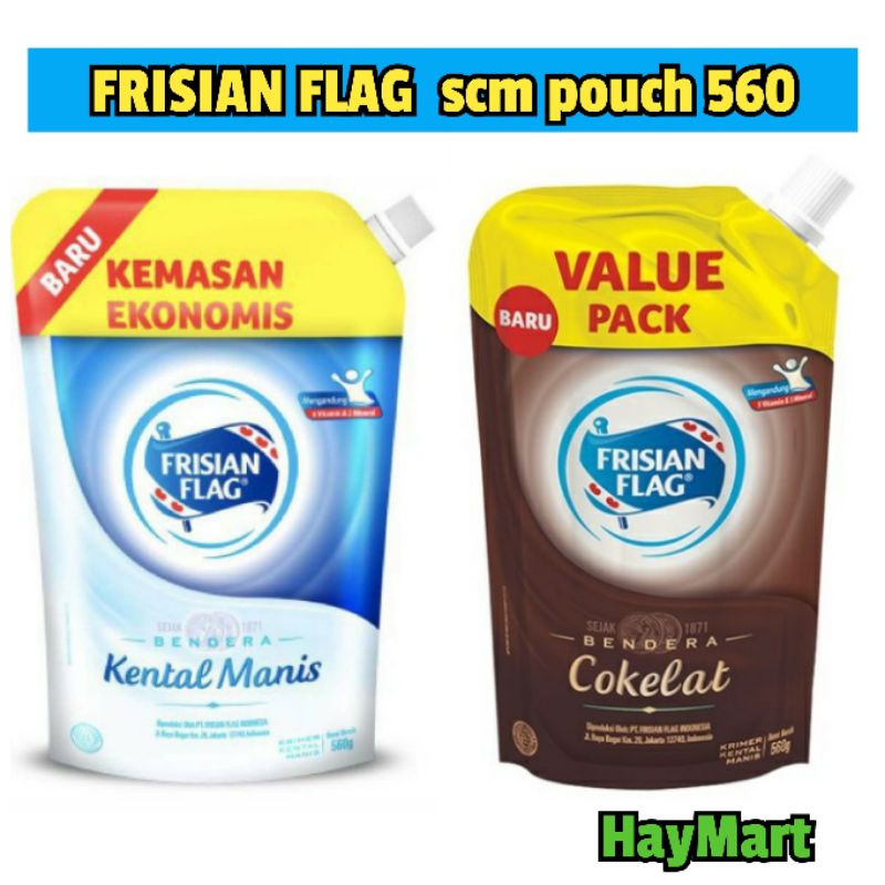 

BENDERA / FRISIAN FLAG SUSU KENTAL MANIS SKM SCM POUCH 560 GG