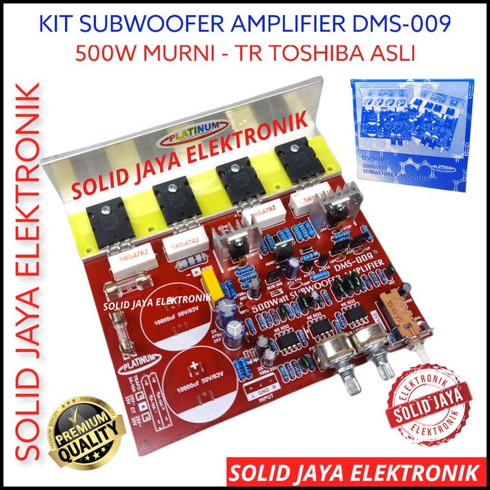 Kit Power Subwoofer 500W Dms-009 Platinum Amplifier Subwoofer Dms 009