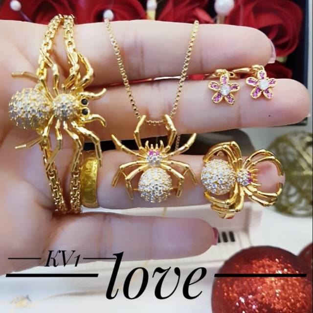 Xuping set perhiasan lapis emas 24k 2447k