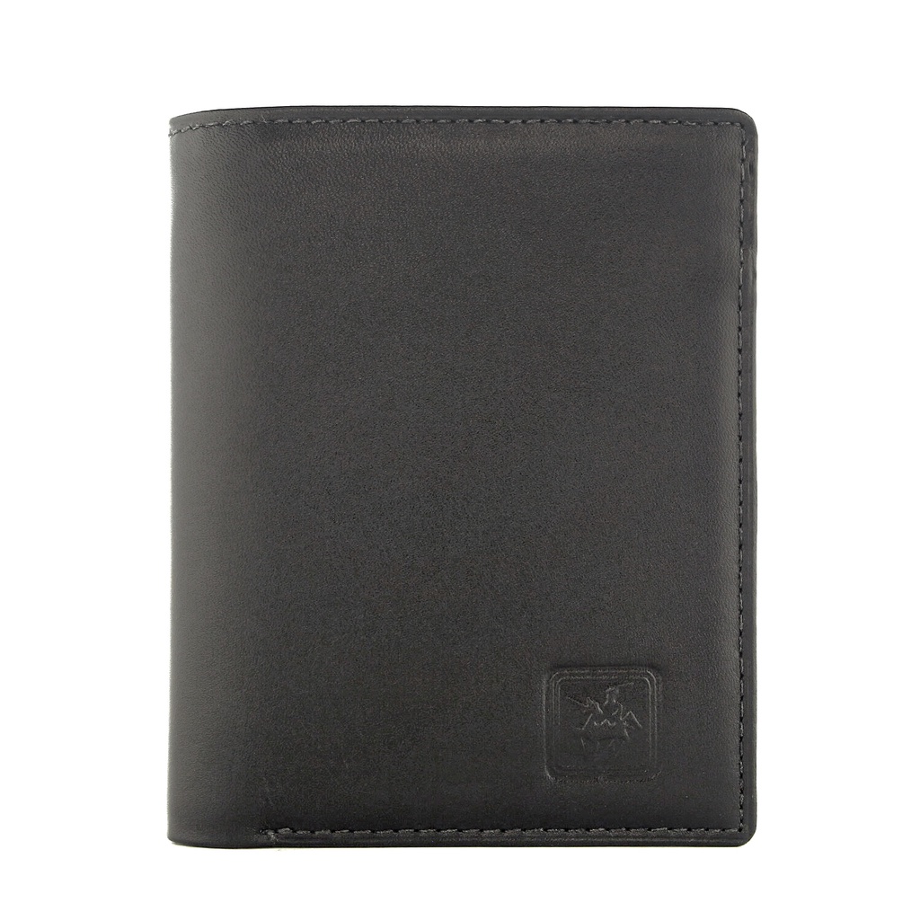 TOKOKOE - Dompet Pria model Berdiri bahan Kulit Premium Dompet Lipat dengan Kotak - David Jones 5101 Black