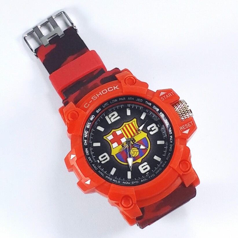 [LIMITED EDITION] JAM TANGAN BARCELONA STRAP ARMY MERAH