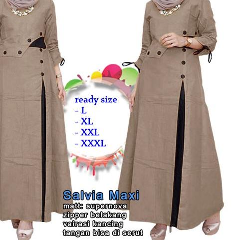 ➯ CGF 7975-8232 SALVIA MAXI Pakaian Baju Maxi Wanita , Atasan Muslimah Model Terbaru,& ➱