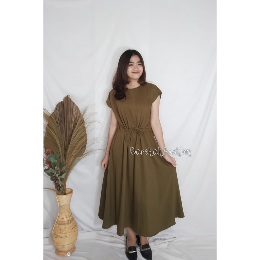 DRESS AIFE KATUN SHAKILLA/BASIC KOREAN DRESS/DRESS WANITA