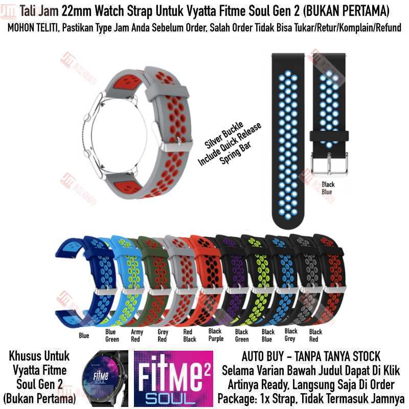 NSB Watch Strap Vyatta Fitme Soul Gen 2 - Tali Jam 22mm Rubber Sporty Silikon