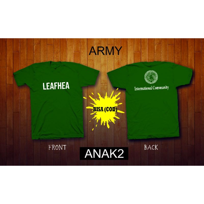 kaos LEAFHEA anak anak (bisa COD)