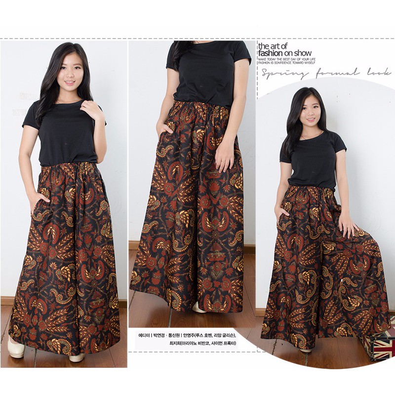 Celana Panjang Azka Kulot Jumbo Batik Wanita