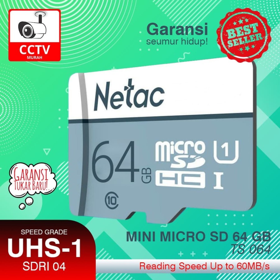 Micro SD NETAC 64 GB Class 10