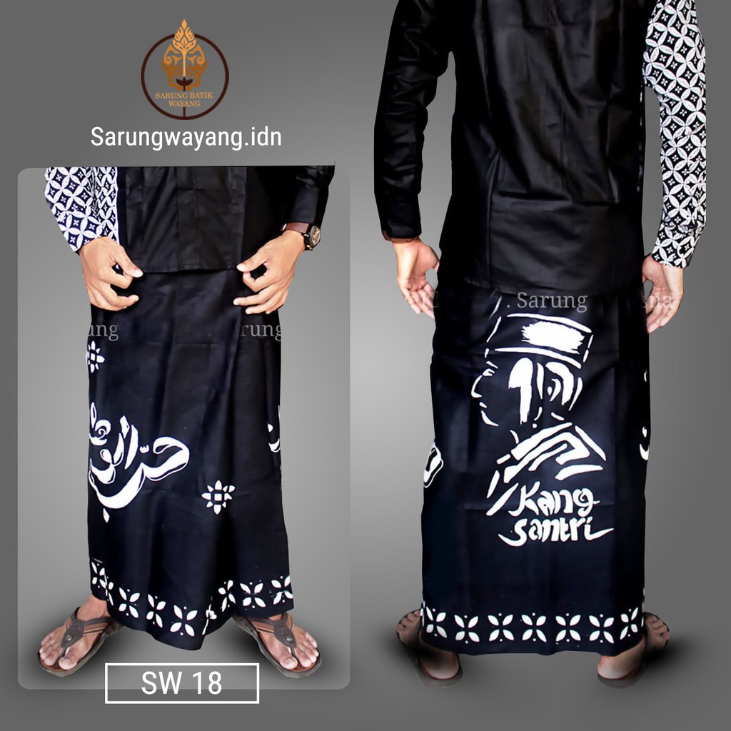SARUNG BATIK PEKALONGAN | SARUNG WAYANG GUNUNGAN KANG SANTRI