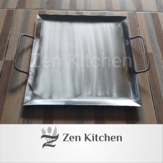 Wajan kuali panggangan roti kebab burger 40x40