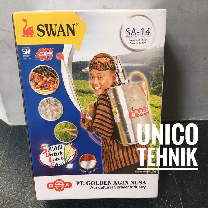 Sprayer swan 14 liter stanless steel manual