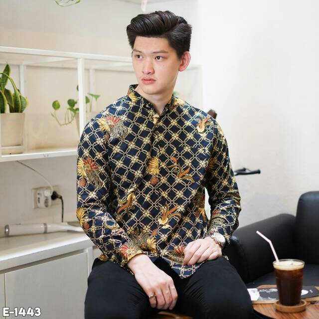 BAJU PRIA COWOK KEMEJA BATIK PREMIUM SLIMFIT LENGAN BAJU PRIA COWOK KEMEJA BATIK PREMIUM SLIMFIT LENGAN
