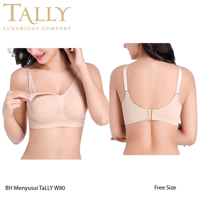 TALLY BRA BH MENYUSUI W80 I TANPA KAWAT I BUSA TIPIS I BAHAN RAJUT | FREE SIZE