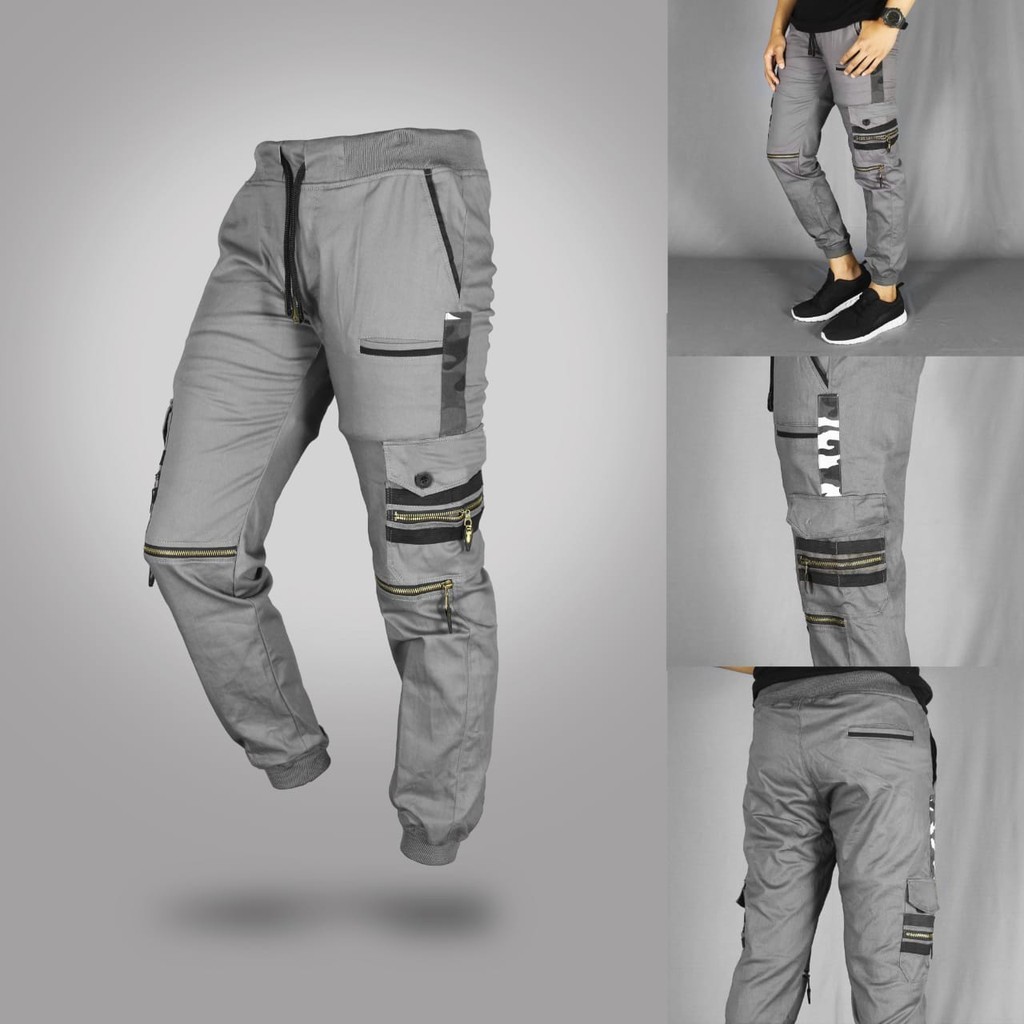 CELANA JOGGER CARGO ZIPPER