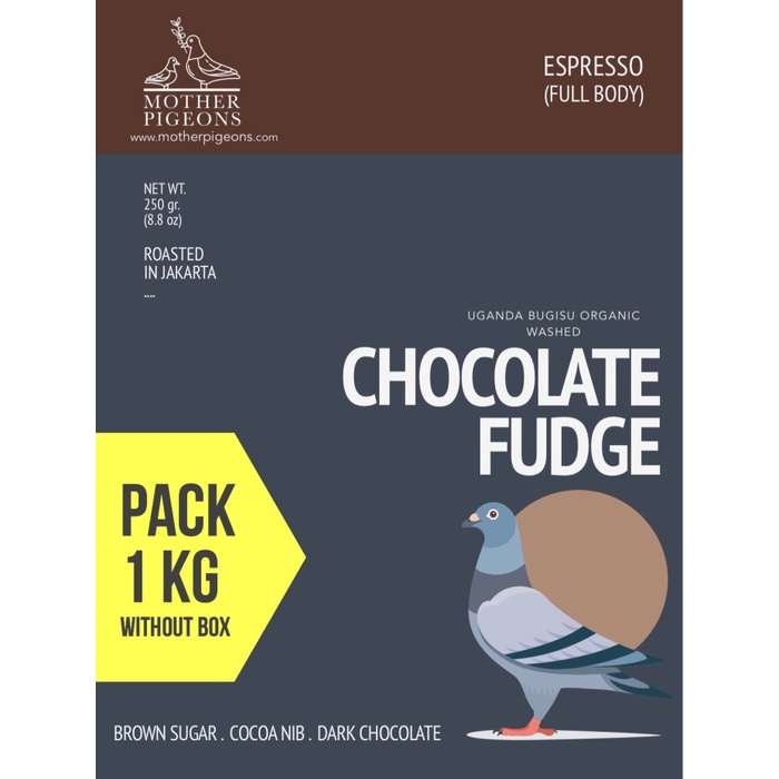 

H2J0U2J1U Chocolate Fudge (Uganda Bugisu Organic Washed) 1 Kg Pack! HyYj
