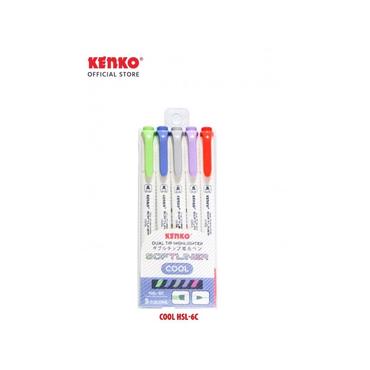 

Highlighter Kenko HSL-6C Marker Dual Tip Softliner